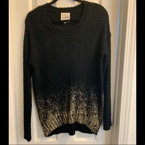 Lira black + gold foil sweater  (NWOT)